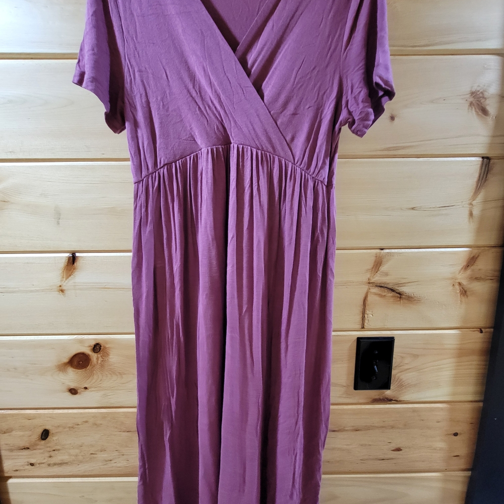 Elegant Mauve Wrap Dress